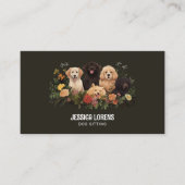 Vintager Hundesitz, Haustier-Groomer, Tierarzt Visitenkarte (Vorderseite)