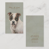 Vintager Hundeverfasser-cooles tierisches Visitenkarte (Vorne/Hinten)