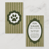 Vintager Hundewanderer Visitenkarte (Vorne/Hinten)