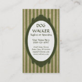 Vintager Hundewanderer Visitenkarte (Rückseite)
