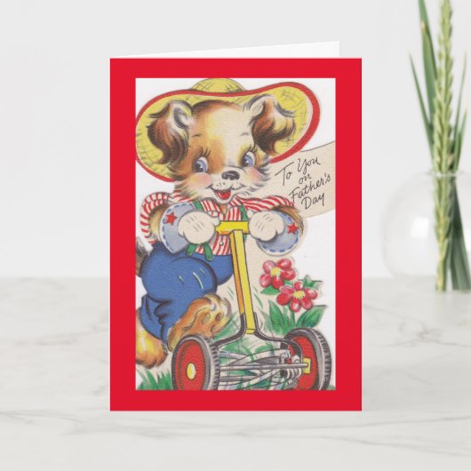 Vintager Hundewuchs Karte (Vorderseite)