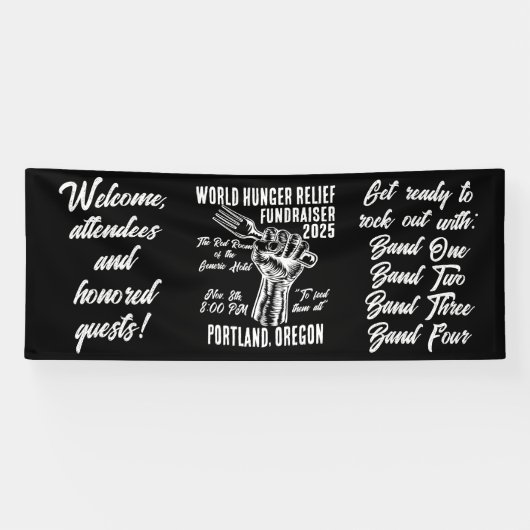 Vintager Hunger Relief Fundraiser Banner (Horizontal)