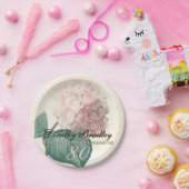 Vintager Hydrangea-80. Pappteller (Party)