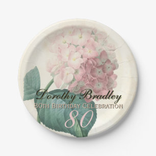 Vintager Hydrangea-80. Pappteller
