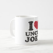 Vintager i-Liebe-Onkel Joey Kaffeetasse (Vorderseite Links)