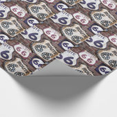Vintager Iconic Weg 66 Geschenkpapier (Ecke)