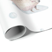 VINTAGER IGEL CHRISTMAS GIFT WRAPPING GESCHENKPAPIER (Rolleneckpunkt)