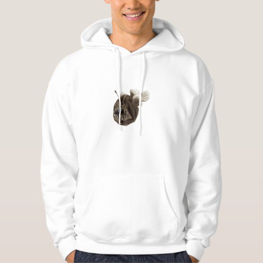 Vintager Illustrations-Buckel-Angler-FischeHoodie Hoodie (Vorderseite)