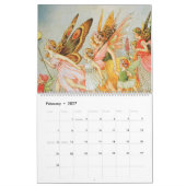 Vintager Illustrationskalender Kalender (Feb 2027)