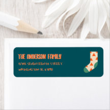 Vintager Illustrierter Blauer Weihnachtssockel