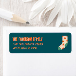 Vintager Illustrierter Blauer Weihnachtssockel