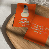 Vintager Illustrierter Schneemann Weihnachten Non-