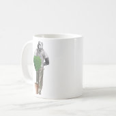 Vintager im Garten arbeitenhund Kaffeetasse (Vorderseite Links)