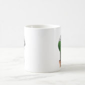 Vintager im Garten arbeitenhund Kaffeetasse (Mittel)