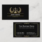 Vintager Imitat-Goldwaage-Lorbeer-beruflicher Visitenkarte (Vorne/Hinten)