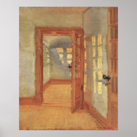 Vintager Impressionismus, Innenhof, Anna Ancher Poster (Vorne)