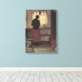 Vintager Impressionismus, Pigen i Køkkenet, Ancher Leinwanddruck (Insitu (Holzboden))
