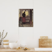 Vintager Impressionismus, Pigen i Køkkenet, Ancher Poster (Küche)