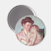 Vintager Impressionismus, Sleepy Baby von Mary Cas Magnet (Vorderseite/Rückseite)