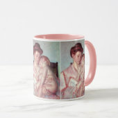 Vintager Impressionismus, Sleepy Baby von Mary Cas Tasse (VorderseiteRechts)