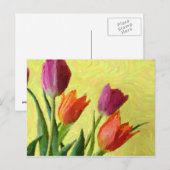 Vintager Impressionist Tulips Postcard Postkarte (Vorne/Hinten)