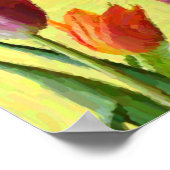 Vintager Impressionist Tulips Poster (Ecke)