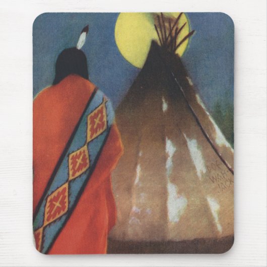 Vintager Inder und Teepee Mousepad (Vorne)