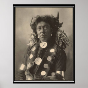 Vintager Inder: Wolken-Mann, Assinaboine - Poster