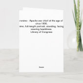 Vintager Indianer Geronimo Apache Karte (Rückseite)