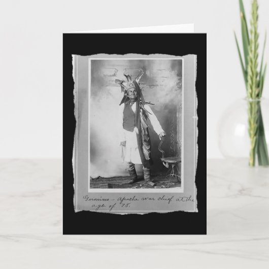 Vintager Indianer Geronimo Apache Karte (Vorderseite)
