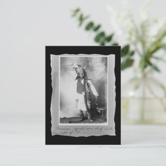 Vintager Indianer Geronimo Apache Postkarte (Stehend Vorderseite)