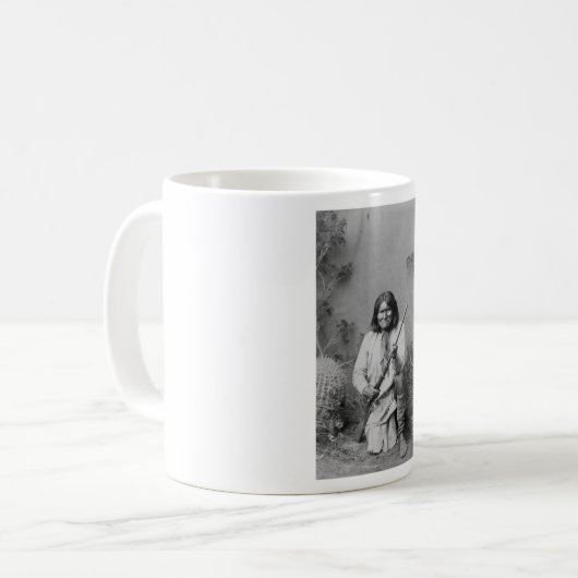 Vintager Indianer Geronimo Kaffeetasse (Vorderseite Links)