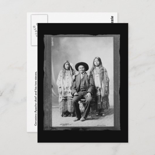Vintager Indianer Geronimo Postkarte (Vorne/Hinten)