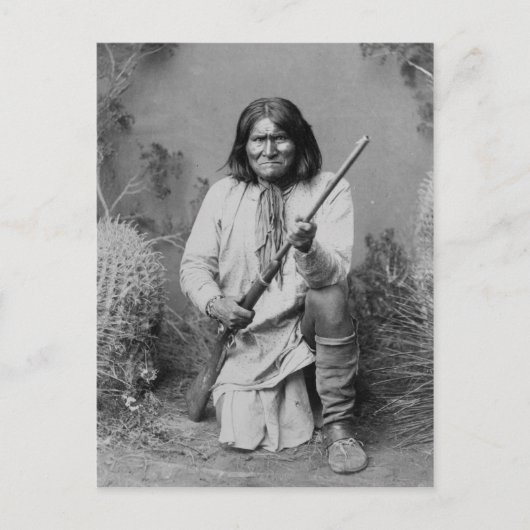 Vintager Indianer Geronimo Postkarte (Vorderseite)