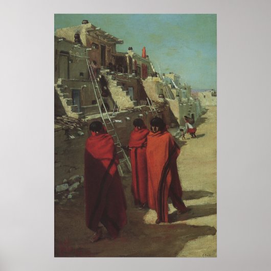 Vintager Indianer Hopi Pueblo von Louis Akin Poster (Vorne)