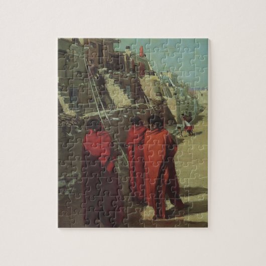 Vintager Indianer Hopi Pueblo von Louis Akin Puzzle (Vertikal)