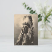 Vintager Indianer: Hubble Big Horse, Cheyenne - Postkarte (Stehend Vorderseite)
