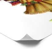 Vintager Indianer in traditioneller Kleidung Poster (Ecke)