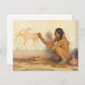 Vintager Indianer, indischer Künstler von Couse (Vorne/Hinten)