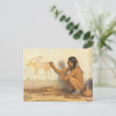 Vintager Indianer, indischer Künstler von Couse Postkarte (Stehend Vorderseite)