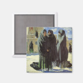 Vintager Indianer, Taos Girls von Walter Ufer Magnet (Vorderseite/Rückseite)