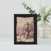 Vintager Indianeramerikaner Ponka Big Chief Postkarte (Stehend Vorderseite)