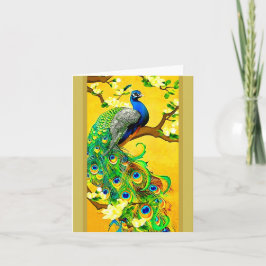 Vintager Indischer Blaupfau Feiertagskarte