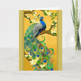 Vintager Indischer Blaupfau Feiertagskarte