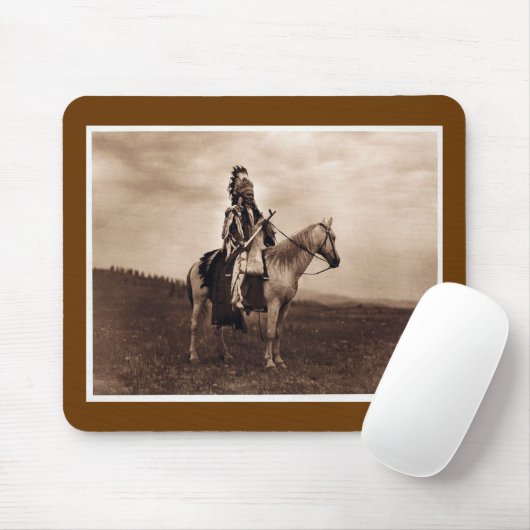 Vintager indischer Kriegs-Leiter Mousepad (Mit Mouse)