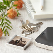 Vintager indischer Kriegs-Leiter Schlüsselanhänger (Seite)