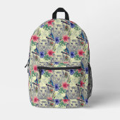 Vintager indischer Stil Tiger Muster Bedruckter Rucksack (Vorderseite)