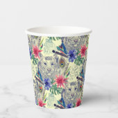 Vintager indischer Stil Tiger Muster Pappbecher (Vorderseite)