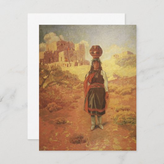 Vintager indischer Wasserträger von EW Rollins (Vorne/Hinten)