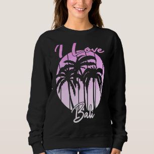 Vintager indonesischer Urlaub Bali Palmen Trees I Sweatshirt